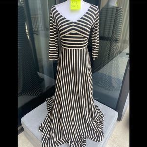 Anthropologie Puella Black and Ivory  Maxi Dress